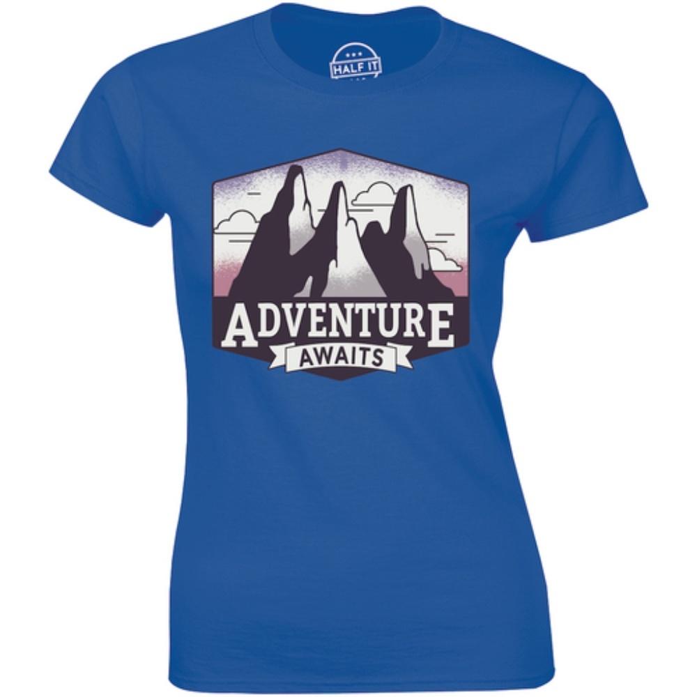 Adventure Awaits Mountain Trekking Camping T-shirt